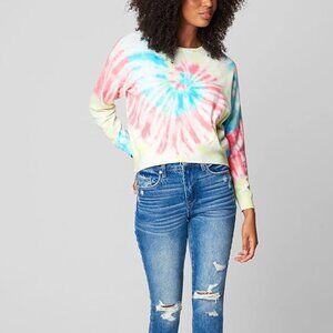 [BLANKNYC] WOMENS PULLOVER TIE-DYE CROP SWEATER NWT SZ S